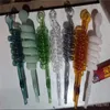 Hookahs Color multi helix smoke pot Wholesale Glass bongs Oil Burner Glass Water Pipes Oil Rigs Smoking Free