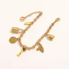 L-NEW Модные классические браслеты Women Bangle 18k золота, покрытая нержавеющей сталь