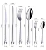 Forks 6pcset Creative Wrench Shape Tea Fork 304 Stainless Steel Dinner Spoon Coffee Cutlery Set Tableware Family Camping Kitchen 230302