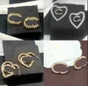 20Style 18k Gold Plated Brand Designer Letters Stud Metal Classic Retro Heart Women Crystal Pearl Wedding Party Earrings Gifts Smycken Tillbehör