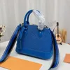 Designer Women Alma BB Shell Borsa a tracolla Paris Brand Iv Water Ripple Tote in pelle Borse a spalla Motivo a onde Shopping Totes Borsa Designer di lusso