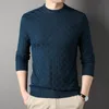 Herrtröjor toppklass Fashion Märke stickad pullover vanlig trendig herr lyxdesigner jumper koreansk rutig tröja casual män kläder 230302