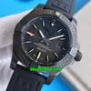 TKS Factory Watches v1731110 Avenger Blackbird 44 Automatic Mens Watch Dlc Black на титановом корпусе черный циферблат резиновые ремни.