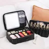 Sacs à cosmétiques étui éclairé avec miroir LED sac Portable boîte de rangement de maquillage de grande capacité maquillage pour les femmes Q44