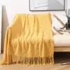 Blankets Soft Towel Blanket With Tassels For All Seasons Warm Tapestry Bedspread Bed Plaid On The Couch Sleeping Comter