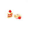 Bengelen oorbellen cinmo schattige driehoekige chips hars drop y2k stijl cartoon food piercing dames meisjes creatieve accessoires