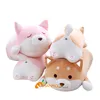 Plush Dolls Fatty Shiba Inu Dog Stuffed Doll Squishy Animals Doggy Plush Toy Pink/Brown Eyes Open/Closed Kids Appeasing Plushie 35/55cm 230302