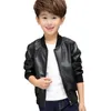 Jackets Children Fashion Outerwear Spring & Autumn Baby Boys Coats Faux Leather Coat Jacket Clothing Fit 3-14 Years