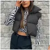 Другие домашние садовые женские жилетки Pufpy Women Zip Up Stand воротницы легкие мягкие мягкие укороченные стеганые стеганые