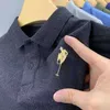 Herrpolos designer plus size Summer Men Polo Shirt broderad kort ärm t -shirt golf tröja casual business pullover skjortor mens bomull s 1xdr