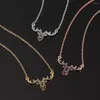 Pendentif Colliers Elk Deer Antlers Collier En Acier Inoxydable 3 Couleurs Clavicule Chaîne Pour Cadeaux De Noël Femmes