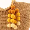 Keychains Handmade Bag Lanyard Color Plush Pendant National Style Fuzzy Ball Europe And America Hanging Accessories