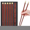 Chopsticks 5 par kinesiska högkvalitativa premium naturliga röda sandelträ presentförpackningar förpackning Hushållens bordsuppsättning 230302