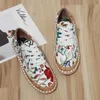 Dress Shoes 2022 Leisure Platform Chunky Female Sneakers Casual Floral Lace Up Sewing Round Toe Vulcanize Shoes Women Fashion Shoes Woman L230302