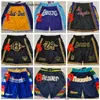 Men Pocket Zipper Basketball Shorts Elastische taille gewoon Don Dares Heatpants Vintage Split Pant Sport Hip Pop Drawing Short West -Oosterse shorts