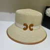 Brown Letter Combination Design Cap Lady Small Elegant Basin Caps Women Street Generous Straw Hats with Ribbon