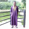 Ethnic Clothing Dashikiage Unisex Fashion Bazin Long Shirt African Embroidery Kaftan Dashiki With Pockets