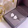 Boucles d'oreilles en forme de coeur de créateur Femme Haut de gamme Luxe Mode Charme Boucles d'oreilles Titane Acier Sculpture G Lettre Boucles d'oreilles Designer Bijoux Noël Saint Valentin Cadeau