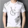 Men's T-Shirts 2023 summer new short-sleeved men's t-shirt Korean version printed fashionable round neck ice thin half sleeve