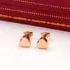 Top Quality Luxury Women Fashion Heart Love Stud Classic Size Stainless Steel Couple Gifts Designer Jewelry Engagement Earrings Wholesale