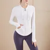 Roupa de casaco de casaco de ioga feminino para feminino zíper esbelto de ginástica de ginástica de ginástica de ginástica de ginástica de ginástica de ginástica longa