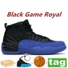 Con caja nuevas para hombres Mujeres 12s zapatillas de baloncesto Jumpman 12 zapatillas de diseño para hombres Sports Sports STEALTH Juego negro Playoffs Royal Twist de cuero