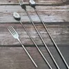 Forks Portable Telescopic Table Spoon Extended Retractable Barbecue Western Food Dinner 230302