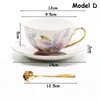 Dinnerware Sets English Afternoon Tea Cups Set Drinkware Elegant Cup With Spoon And Tray Coffee Mug Various Painting Stoup Flowering