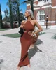 Casual Dresses Halter Knitted Sexy Dress Women Backless 2023 Summer Temperament Elegant Slim Bodycon Midi Long Vestidos