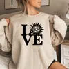 Sweats à capuche pour femmes Sweats Sweat surnaturel Winchester Brothers AntiPossession Symbole Amour Sam et Dean Vintage 230301