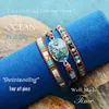 Strand Leather Wrap Armband w/ Stones Multi Color Natural Beads Crystal Weaving Statement Art Armband Gifts