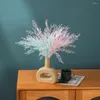 Decoratieve bloemen 1 stc kunstmatige dennenboom vorst branch boeket plastic planten voor huis bruiloft decor feest decoratie krans diy