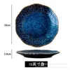 Dinnerware Sets Japanese Ceramic Dinner Plate Home Creative Blue Steak El Western Set Combination