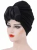 Ropa étnica 2023, gorro de turbante con volantes y lazo de satén para Mujer, gorro plisado africano para la cabeza, turbante elegante de Nigeria para Mujer