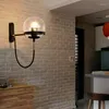 Lampade da parete Lampada Retro Nordic Bed Deco Led Lampen Modern Black Illuminazione per esterni Applique in vetro