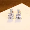 European style luxury shiny zircon s925 silver stud earrings wedding jewelry accessories fashion sexy women high-end earrings Valentine's Day gift