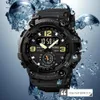 Начатые часы винтажные мужчины военные часы 50 м водонепроницаемые наручные часы Skmei Top Brand Casual Sport Style Digital Clock Band Watch Men Original 230302