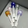 Smoking Pipes Color bubble glass straight pot Wholesale Glass bongs Oil Burner Glass