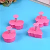 Bakning formar 4st Stamp Biscuit Mold 3D Cookie Plunger Cutter PASIRY DECORATION DIY Food Fondant Mold Tool Christmas Tree Snowman