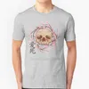 Camisetas de Cherry Blossom Skull Skull Sleeved Short S-Sleeved Harajuku Hip-Hop Tops