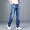 Jeans pour hommes 6 couleurs printemps été hommes mince jambe droite jean ample Style classique avancé Stretch Baggy pantalon mâle grande taille 40 42 44 230302