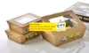 3 Boyut Kraft Kağıt Salata Kutusu Tek Kullanımlık Su geçirmez Paket servisi olan Paket Servis Meyve Kutusu Kampı Malzemeleri Yemek Takımı