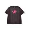 23SS Spring Summer Tee Japan Love Heart Vintage Print T Shirt Men Women Fashion Street Casual Cotton Tshirt