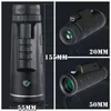 Telescopes Monocular 40X60 Zoom Binoculars Clear Weak Night Vision Pocket with SmartPhone Holder for Camping 230301