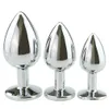 Andere gezondheidsschoonheidsartikelen 3 stks/Zet kleine medium grote gladde metalen anale plug dildo speelgoed buttplugs gay kralen voor vrouwen/mannen drop deliv dh9hy