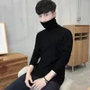 Herrtröjor Herrtröja Vinter Turtleneck Pull Homme 2023 Korean Knittad Pullover Man Jumper kläder Slim Fit Hombre Hiver QMY101