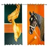 Curtain & Drapes Home Decoration Living Room Curtains Window Treatments High-grade Printing Orange Horse Fashion Modern Style For Bedroom