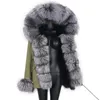 Женская меховая искусство 2023 Водонепроницаемая короткая парка зимняя куртка Женская настоящая пальто натуральное еното