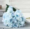 Fleurs décoratives 100pcs hortensia avec feuilles hortensia belle fleur de mariage floral événement de noël fête décoration de table en gros