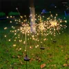 Solar Firework Light 90/120/150 LED Solor Lamp Outdoor Yard Decoratie Lawn String Ctouryard Lights